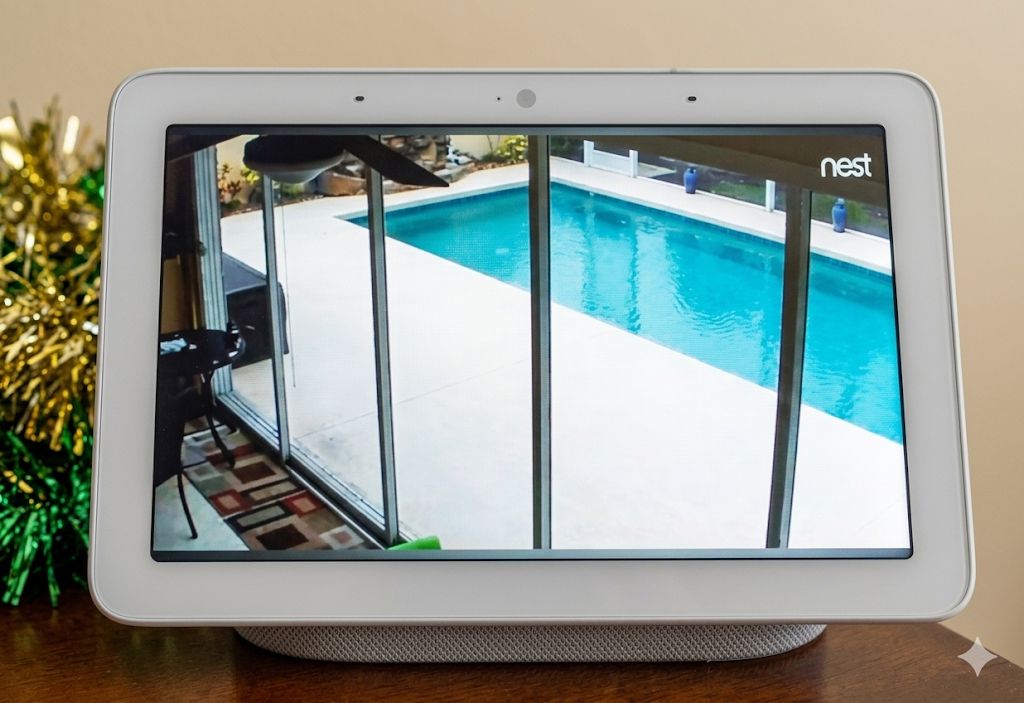 Nest Cam live video streaming on a Google Nest Hub