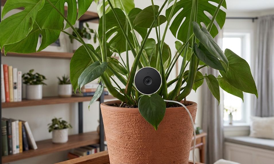 Nest Cam Hidden in a Plant