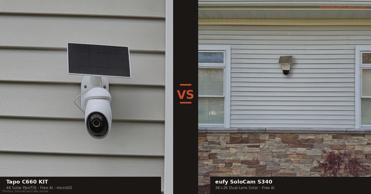 Tapo C660 KIT vs eufy SoloCam S340 comparison — HomeCamCafe