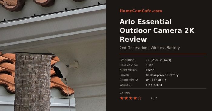 Arlo Essential Outdoor Camera 2K Review
