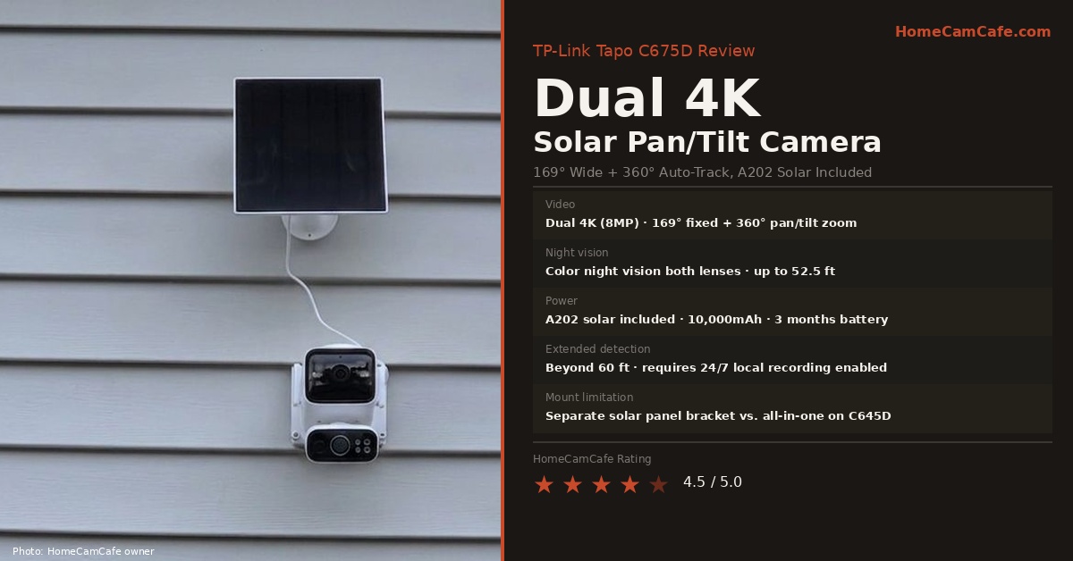 TP-Link Tapo C675D Review — 4.5 out of 5 — HomeCamCafe