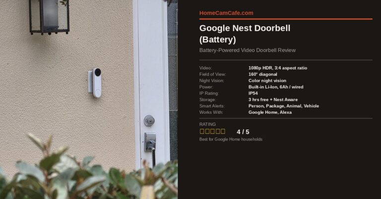 nest doorbell battery review card