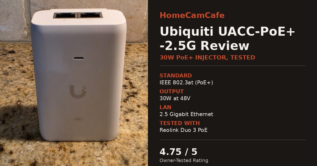Ubiquiti PoE Injector Review: UACC-PoE+-2.5G Tested 1 Ubiquiti UACC-PoE+-2.5G PoE injector review card