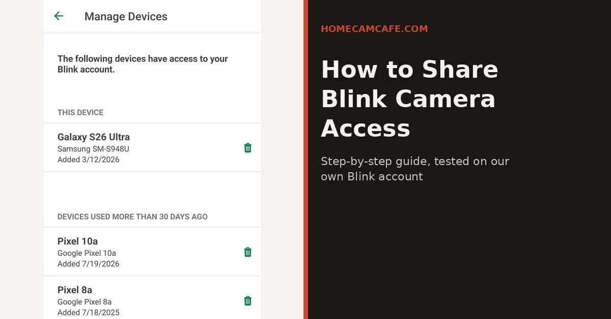 Guide on how to share Blink camera access across multiple phones